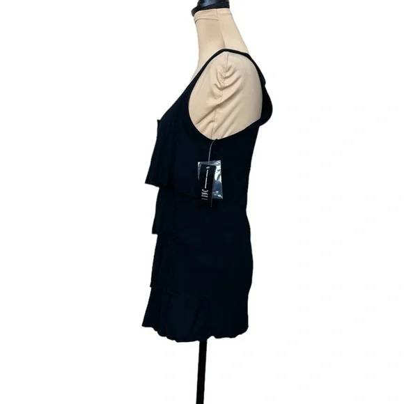 NWT INC International Concepts Black Tiered Tank Top (TSE-V) - Picture 2 of 9
